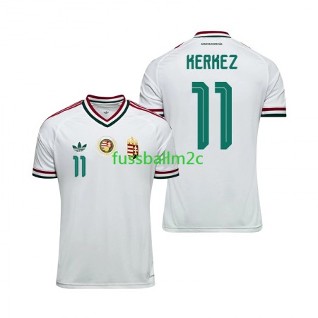 Fußballtrikots Ungarn Milos Kerkez 11 Auswärts Trikotsatz WM 2026